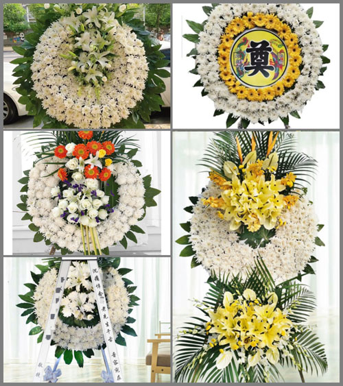 山东青岛胶州市李哥庄镇前石龙屯村花圈速递